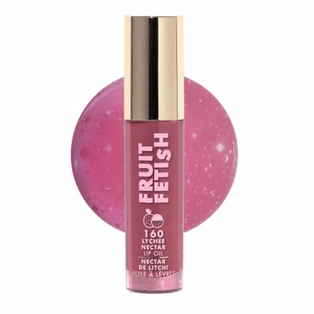 Milani Fruit Fetish Lip Oil 160 Lychee Nectar 0.14oz Sheer Mauve Pink Tint